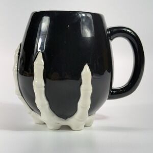Skull Skeleton Hand Ceramic Halloween‎ Coffee Mug Cup Pirate Gothic Medevil